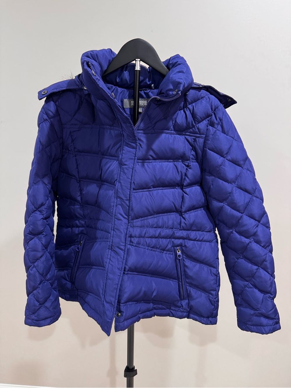 Kenneth Cole Puffer Jacket in Royal Blue - Lightweight Warmth